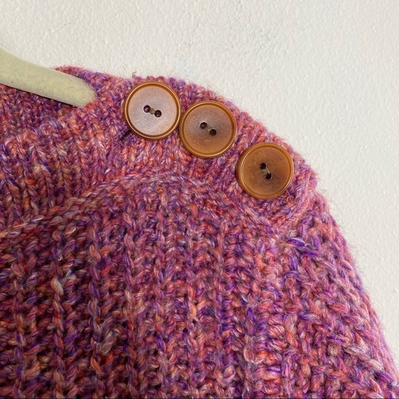 J. Crew Button-detail chunky knit pullover sweater - Picture 4 of 7